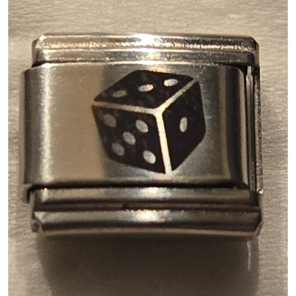 Italian Charm Bracelet Charms‎ Dice 9mm